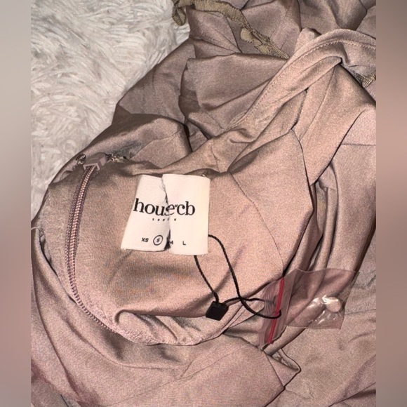 NWOT House of CB JULIETTE MUSHROOM HALTER GOWN sz S - Picture 6 of 8